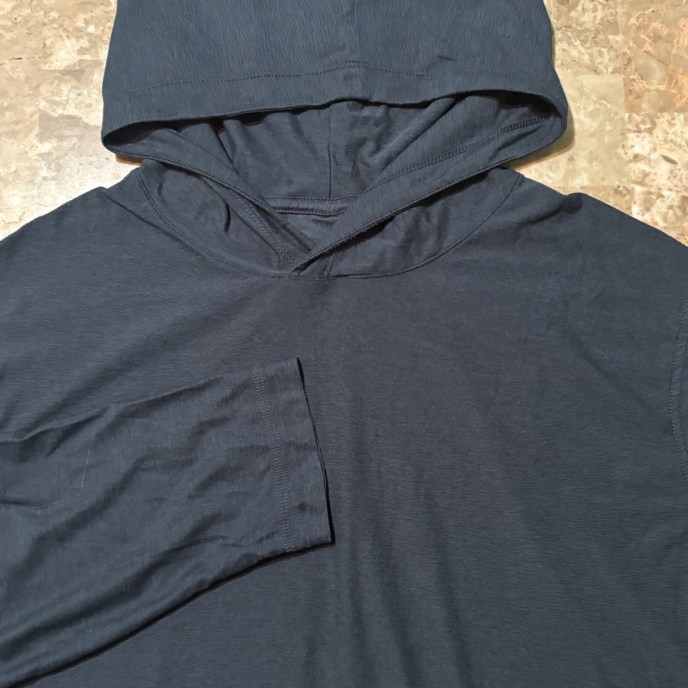 Vuori Strato Tech Hoodie Mens 2XL Blue Lightweight Gym Lounge Yoga